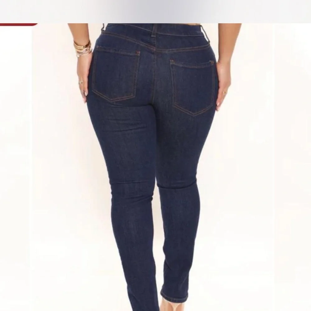 Fashion Nova Midnight Blue Ankle Jeans - Picture 2 of 6